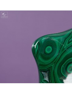 Polished green malachite... 2