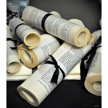set of 25 rolls of printed books