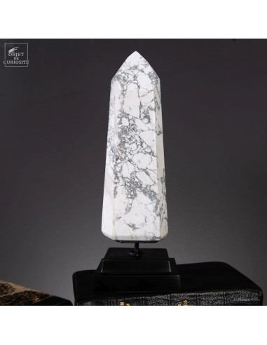 Prisme de Howlite blanche du Brésil
