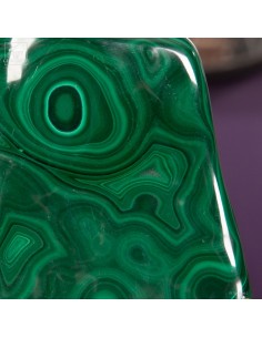 Polished green malachite... 2