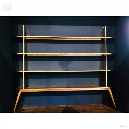 Etagère de collection MDF doré, avec led