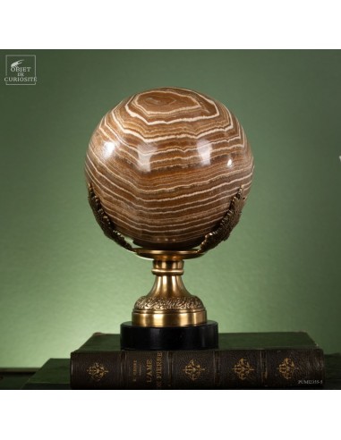 Moroccan amber aragonite ball, on...