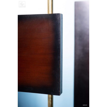 Darken teak and brass folding sreen