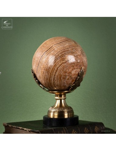 Moroccan amber aragonite ball, on...