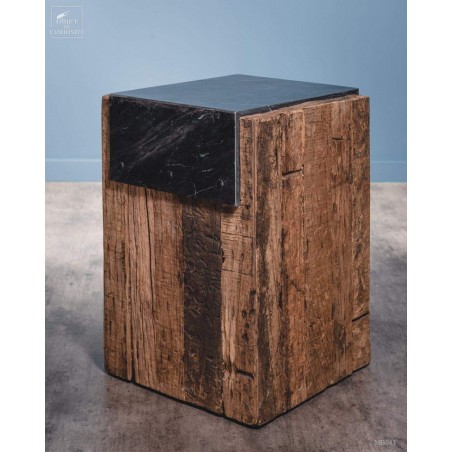 Raiwlay sleepers and black marble inlay