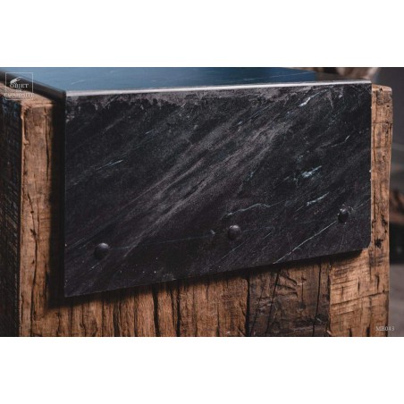 Raiwlay sleepers and black marble inlay