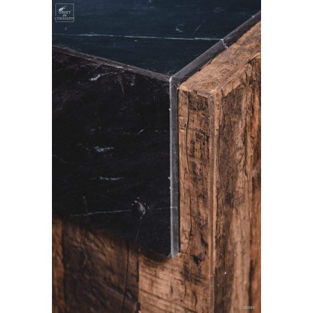 Raiwlay sleepers and black marble inlay