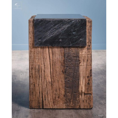 Raiwlay sleepers and black marble inlay