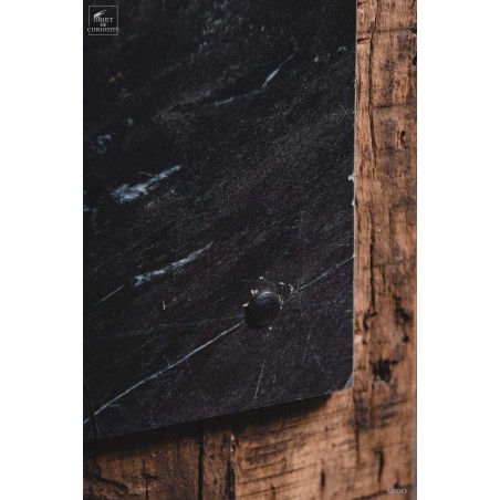 Raiwlay sleepers and black marble inlay