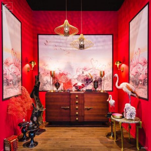 Panoramique PINK FLAMINGOS (Bri101) Format L 200cm x H 150cm 2