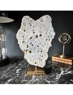 Plaque de calcédoine bleue...