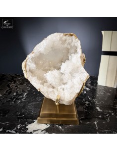 Open rock crystal geode...