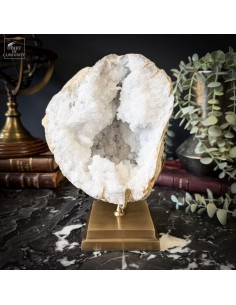 Open rock crystal geode...