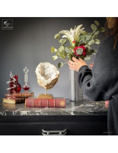 Open rock crystal geode... 2