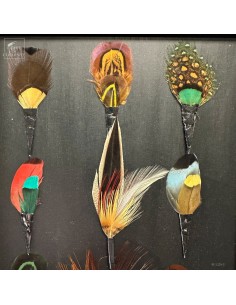 Panel of 9 feather hat... 2