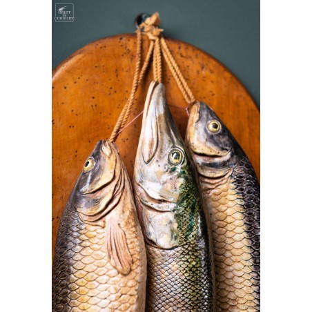 Majolique Italienne 3 poissons en céramique