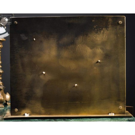 pyritized Crinoïde  in brass industrial display