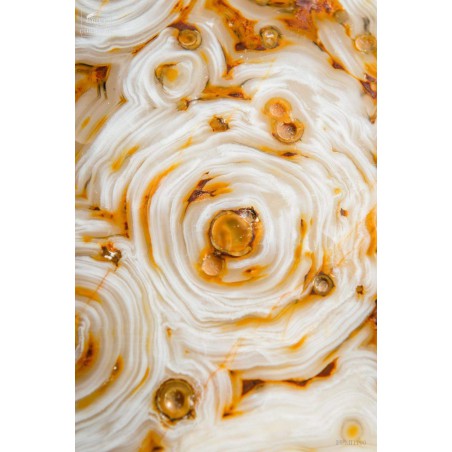 Nodule géant d'agate 44.4kg (Brésil) socle laitonné