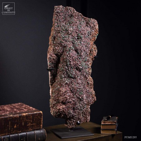 Ankérite du Maroc de 25.2kg sur plaque de fer noir