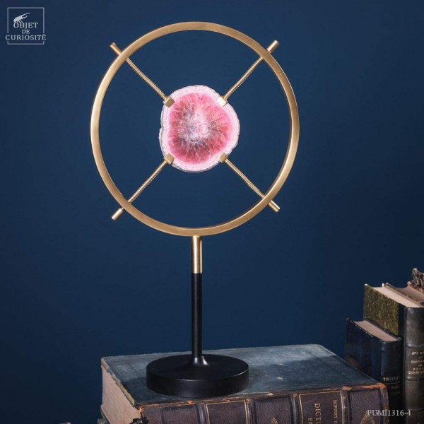  Rhodochrosite polie  (Argentine) support laiton