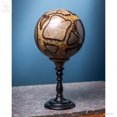 Septaria ball on black base