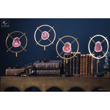  Rhodochrosite polie  (Argentine) support laiton