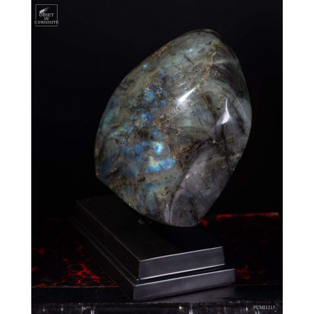 Polished labradorite on stand (Madagascar)