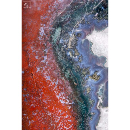 Tranche jaspe rouge et bleu de 1.7Kkg (Brésil)