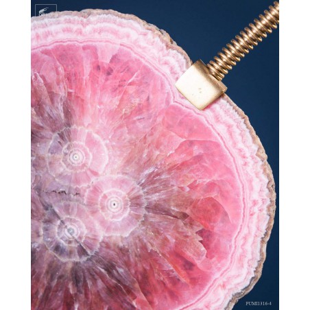  Rhodochrosite polie  (Argentine) support laiton