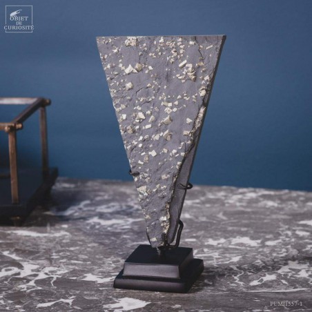 Cubic Pyrite in slate -  Lourdes (France)
