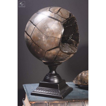 Septaria ball (8.3kg) on brass base