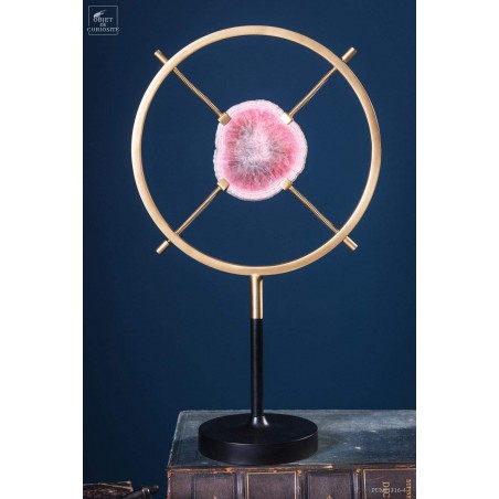  Rhodochrosite polie  (Argentine) support laiton