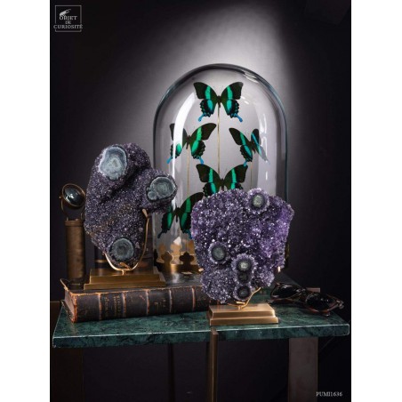 Plaque d'Améthyste avec stalactites polies de 2.6kg (URUGUAY)