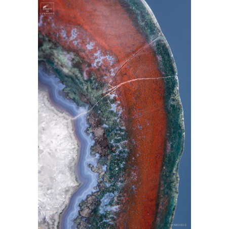 Tranche jaspe rouge et bleu de 1.7Kkg (Brésil)