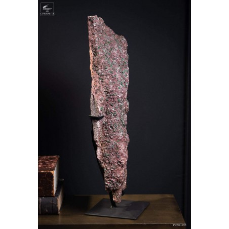 Ankérite du Maroc de 25.2kg sur plaque de fer noir