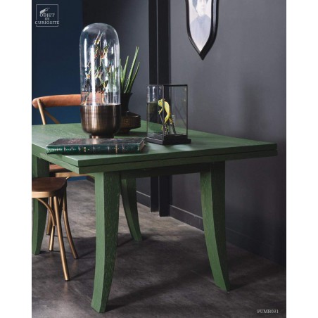 1930's antic oak table green finish