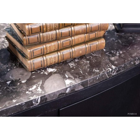 Real antique sideboard 50's - mat black finish