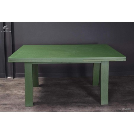 1930's antic oak table green finish