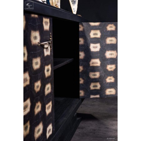 Real antiq sideboard  - mat black finish