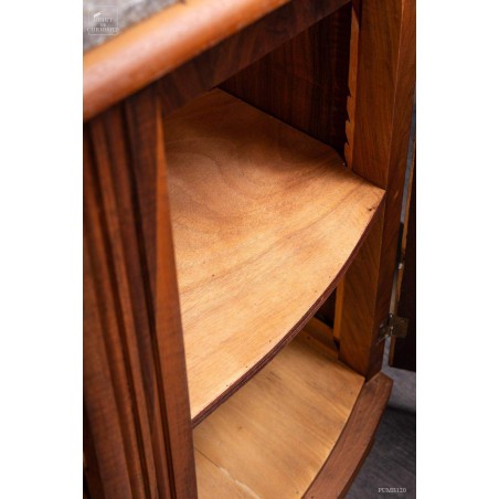 Buffet 2 portes  ANTIQUITE en noyer - dessus marbre