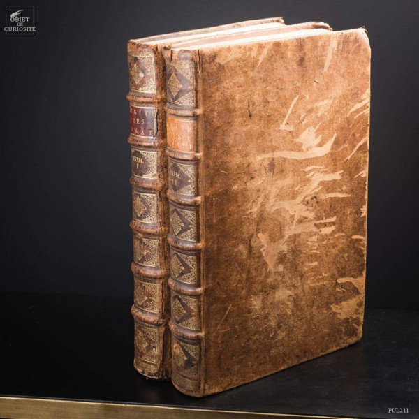 Traité des donations -1688  vol - relié plein cuir tabac