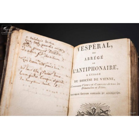 Vesperal Romain XIXeme Reliure cuir marron fonçé Vesperal Romain XIXeme Reliure cuir marron fonçé