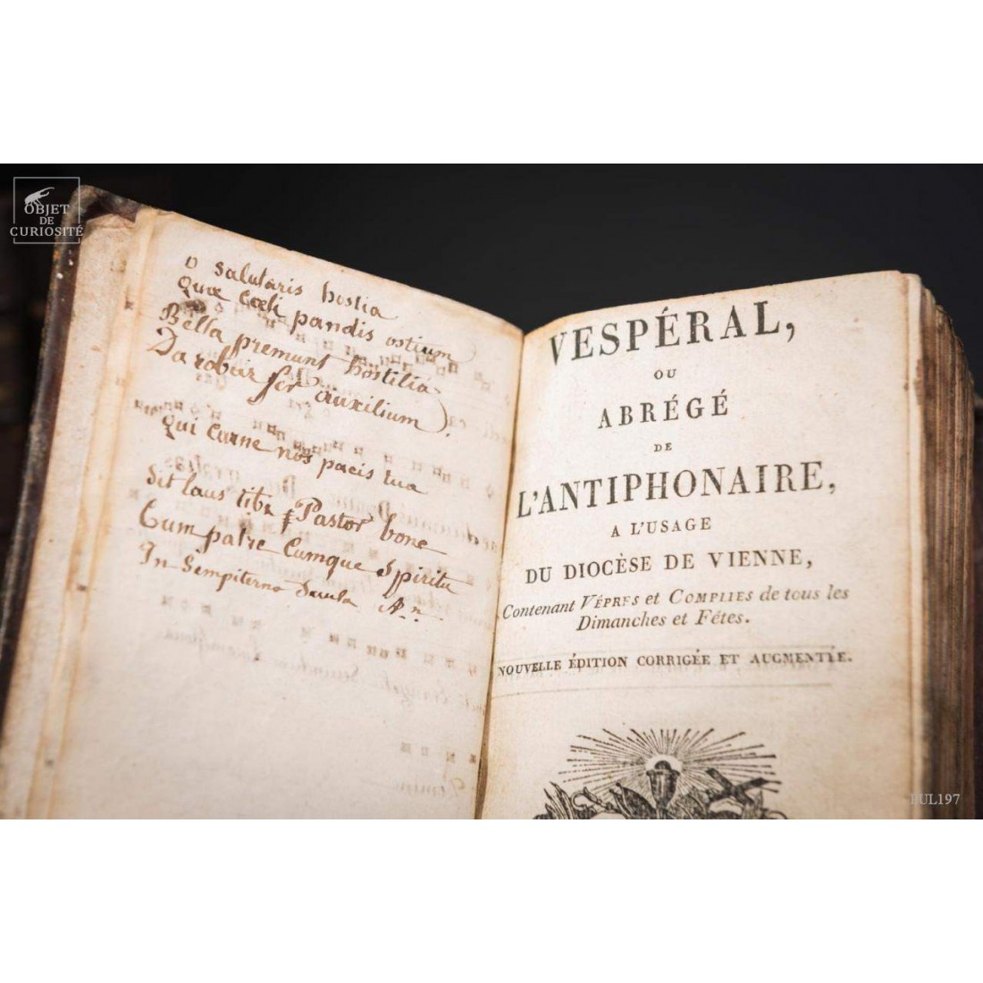 Vesperal Romain XIXeme Reliure cuir marron fonçé Vesperal Romain XIXeme Reliure cuir marron fonçé